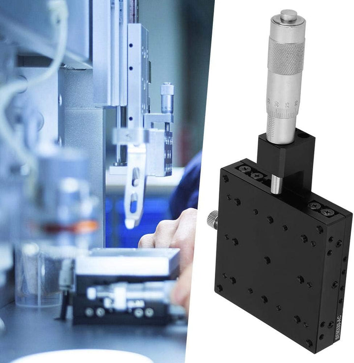Keenso SEMX80-AC Mikrometer Manuelle Präzision Lineartisch Verschiebung Trimmen Lagerschiebetisch X-