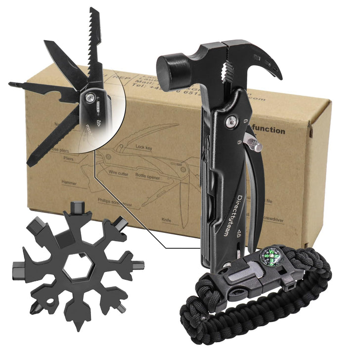 Kleine Geschenke Adventskalender Füllung 12 in 1 Multitool Camping Zubehör, Schneeflocken MultiTool,