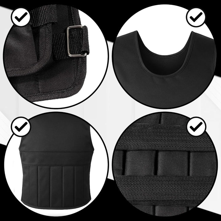 Gewichtsweste Herren Damen – Verstellbar mit Herausnehmbaren Gewichten, Weight Vest für Krafttrainin