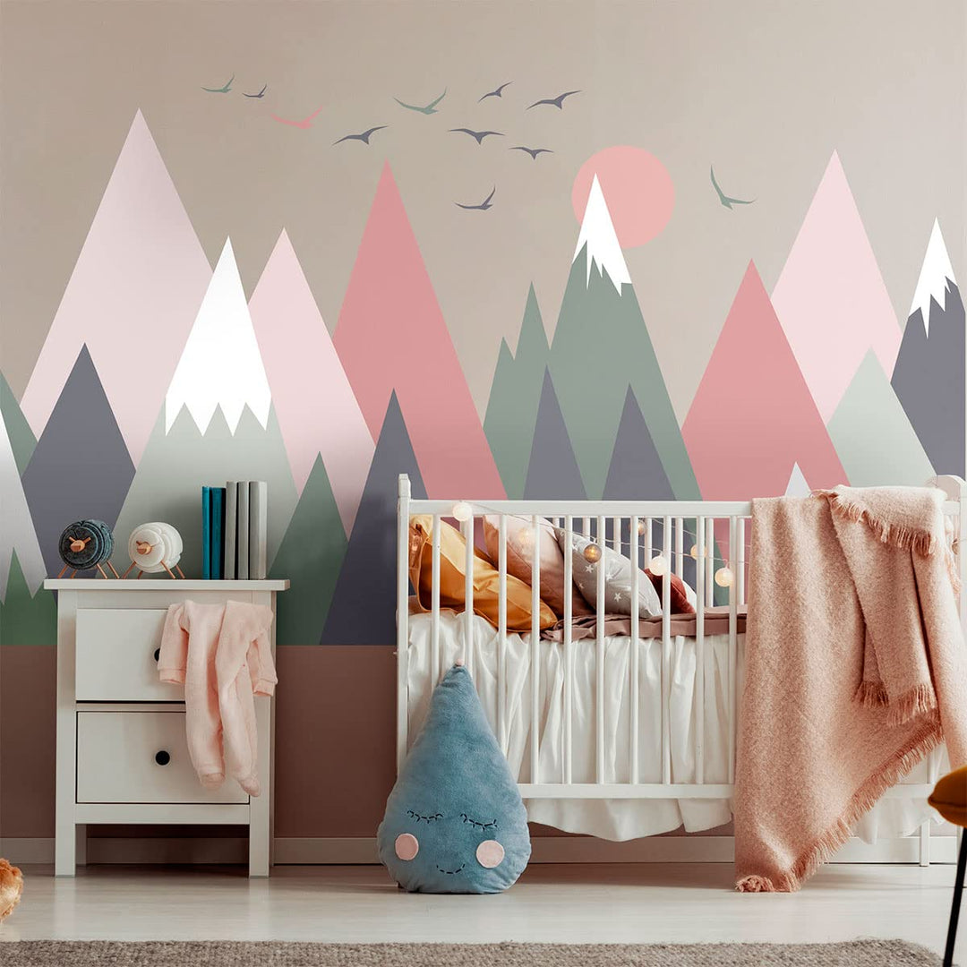 Wandsticker Kinder Deko Babyzimmer Wandsticker Kinder Wandsticker skandinavische Berge skandinavisch