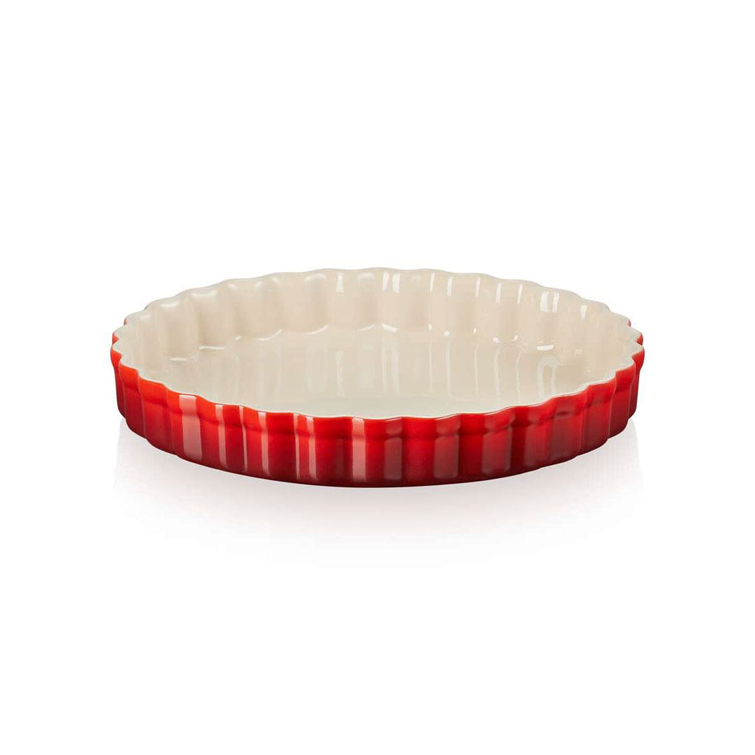 Le Creuset Tarteform aus Steinzeug, 24 cm, 1.4 Liter, Kirschrot, 71120240600001 Kirschrot 24 cm, Kir