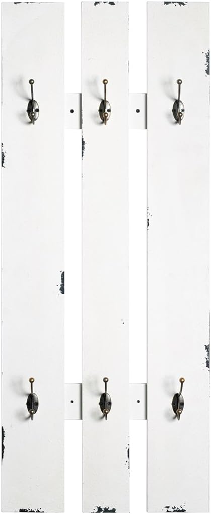 HAKU Möbel Wandgarderobe, MDF, weiss, B 40 x T 9 x H 100 cm Weiss 40 x 9 x 100 cm, Weiss 40 x 9 x 10