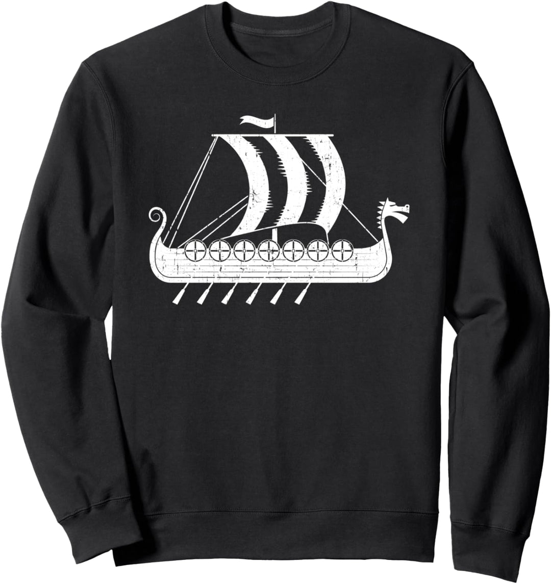 Wikinger Langes Schiff Drakkar Dragon Warrior Sweatshirt