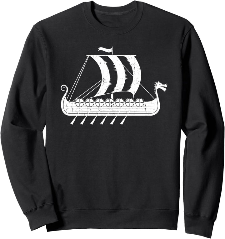 Wikinger Langes Schiff Drakkar Dragon Warrior Sweatshirt