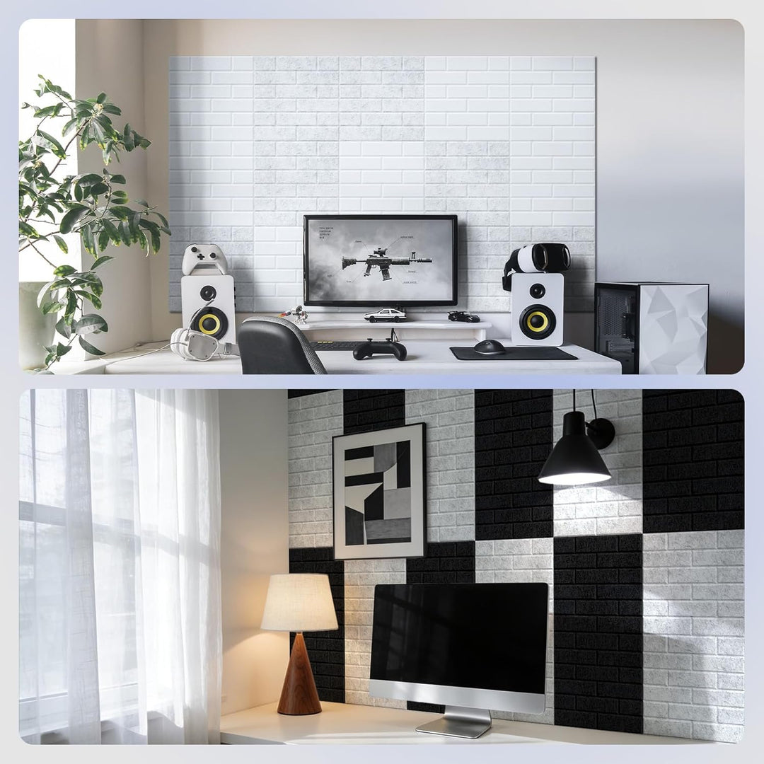 Vieshful Selbstklebende Akustikpaneele für Homeoffice, Musikzimmer, Schlafzimmer & Wohnzimmer – 10 S
