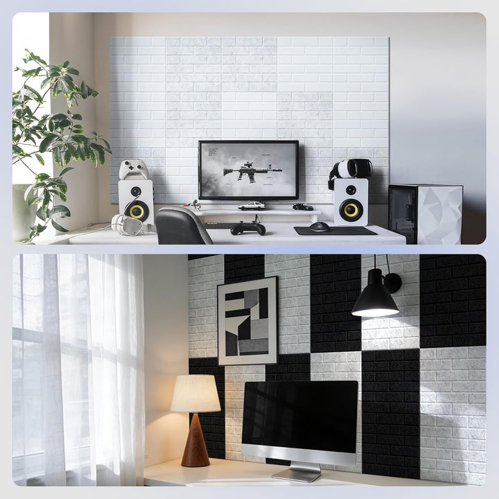 Vieshful Selbstklebende Akustikpaneele für Homeoffice, Musikzimmer, Schlafzimmer & Wohnzimmer – 10 S