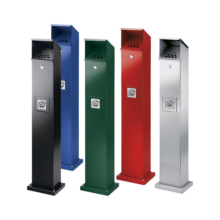VAR | Kombi-Standascher | Volumen 5 l | BxHxT 180 x 1150 x 150 mm | Edelstahl