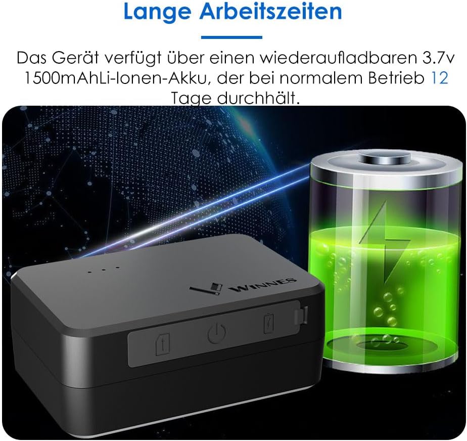TKMARS 4G Mini-GPS-Tracker GPS Tracker mit SIM Karte mit Mehreren Alarmen,Langer Lebensdauer,Stark M