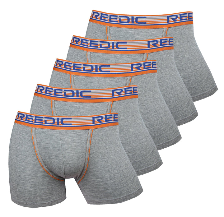 Reedic Herren Boxershorts Modal 5er Pack, M Je 5x Grau