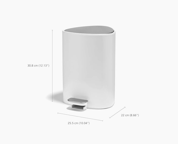 Joseph Joseph EasyStore 5L Treteimer, Edelstahl Mülleimer mit Mülltütenfach, Soft-Close, Bad & Schla