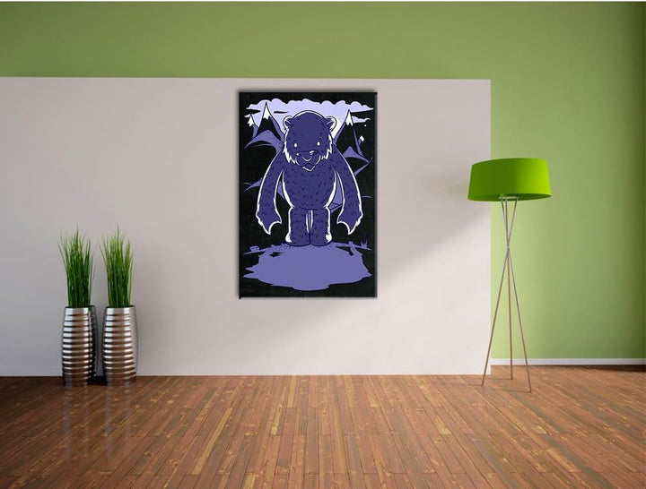 Dark Protective black Bild auf Leinwand, XXL riesige Bilder fertig gerahmt mit Keilrahmen, Kunstdruc