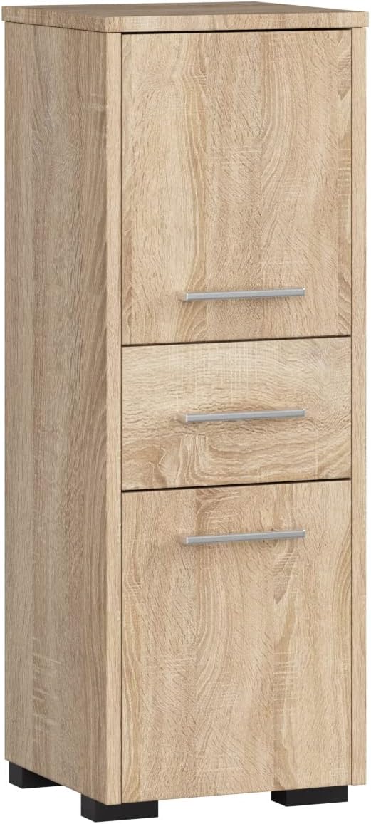 AKORD Badezimmerschrank schränke | Badezimmer kommode | FIN 85 2D1SZ, 2 Türen und 1 Schublade, B30 x