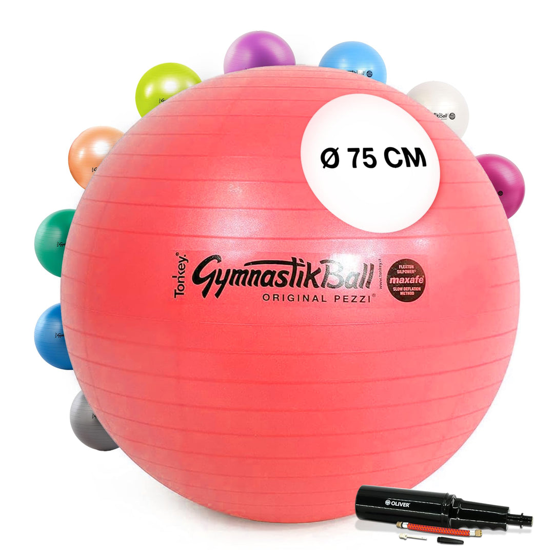 PEZZI Original Pezziball MAXAFE mit Pumpe 75cm Rot, 75cm Rot