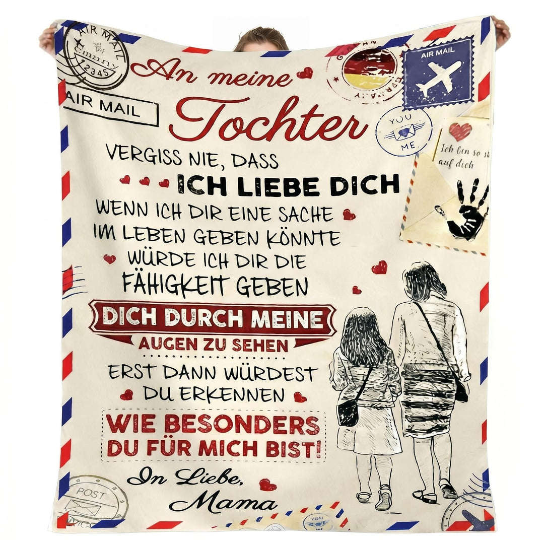 Personalisierte Decke 150×200 cm – Superweicher Flanell, individualisierbar mit Foto/Text Für Tochte
