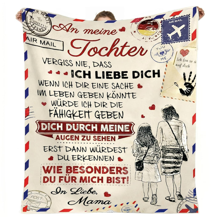 Personalisierte Decke 150×200 cm – Superweicher Flanell, individualisierbar mit Foto/Text Für Tochte