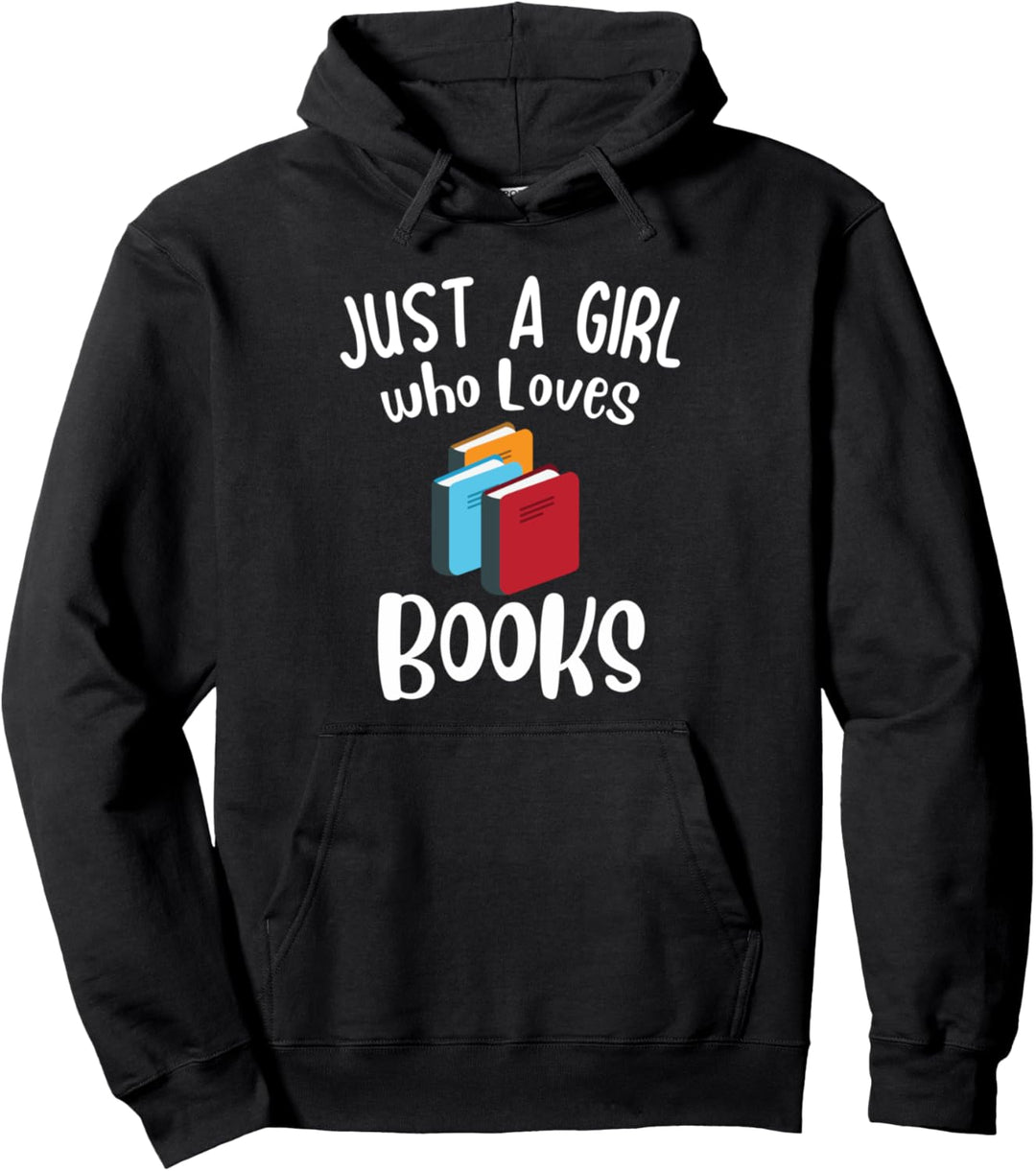Nur ein Mädchen, das Bücher liebt Pullover Hoodie