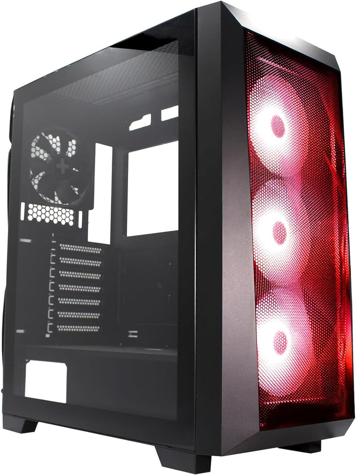 Xilence Xilent Breeze X712.RGB Gaming PC Gehäuse, 3X 120mm ARGB Lüfter, 1x 120mm PWM Lüfter, ATX Mid