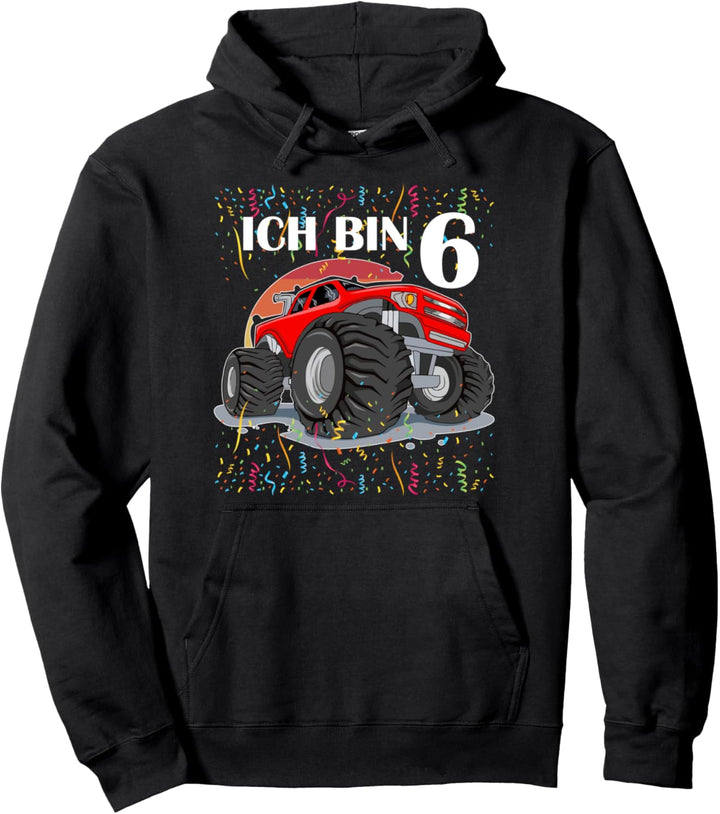 6 Jahre Junge Mädchen Geburtstag Monster Truck Pullover Hoodie