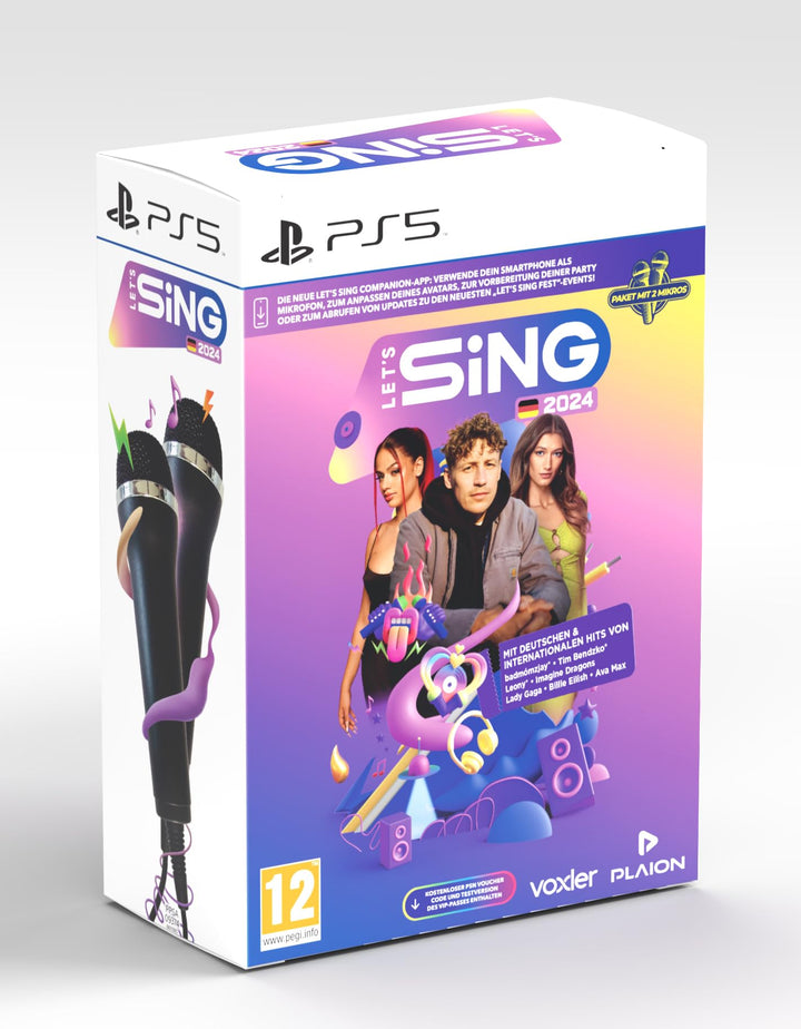 Let's Sing 2024 German Version (+ 2 Mics) (PlayStation 5) (AT-PEGI) PlayStation 5 Spiel + 2 Mikrofon
