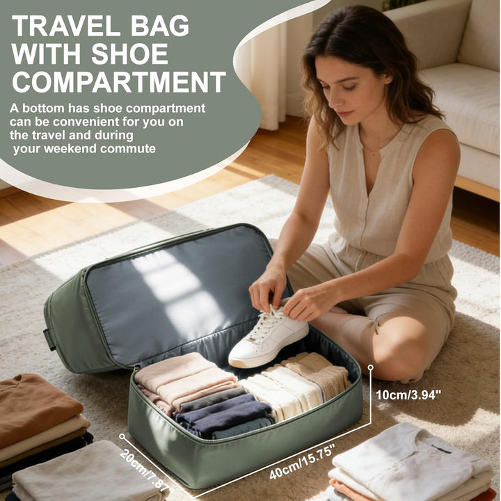 SEAFEW Reisetasche 24L, 40x30x20 Ryanair Handgepäck Tasche für Flugzeug Weekender Sporttasche Damen