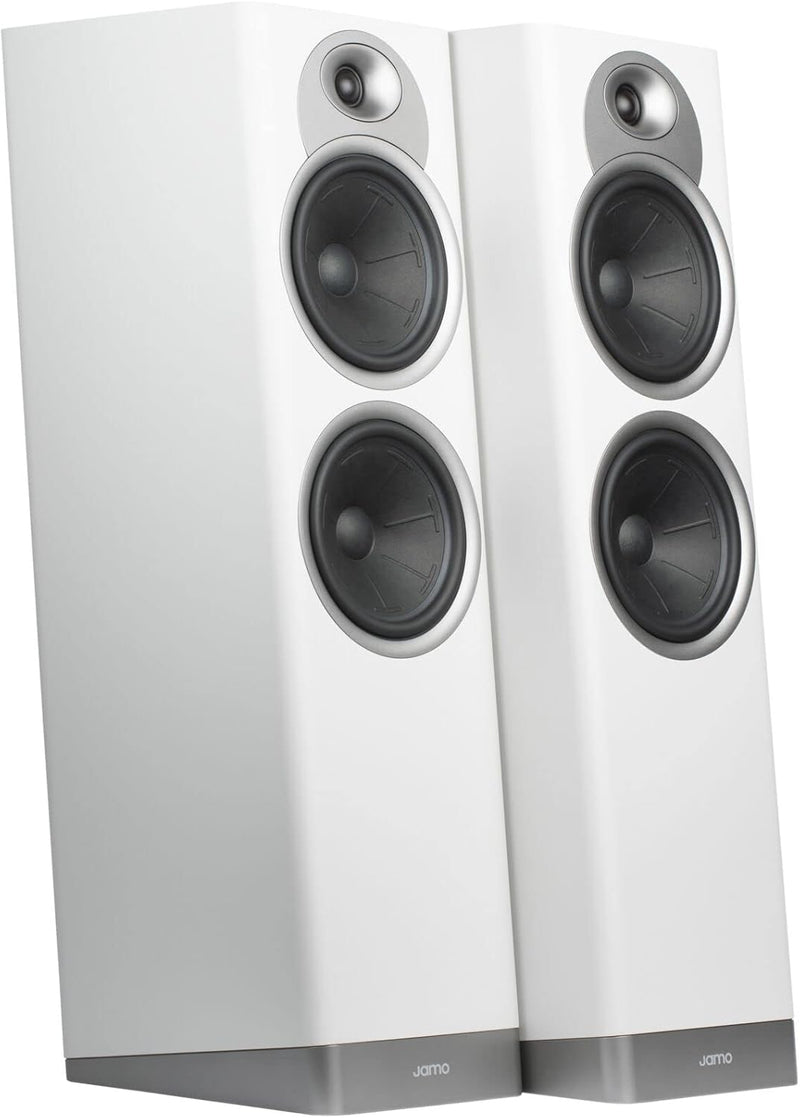 Jamo S7-27FA Paar Bodenlautsprecher Dolby Atmos Grey Cloud mit 17 cm Tieftöner und Dolby Atmos Sound