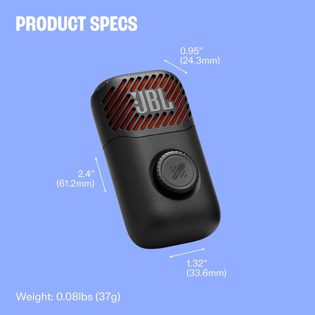 JBL EasySing Mic Mini KI‑gesteuertes Mikrofon, Echtzeit‑Vocal‑Removal, 6 Stunden Wiedergabezeit, Abn