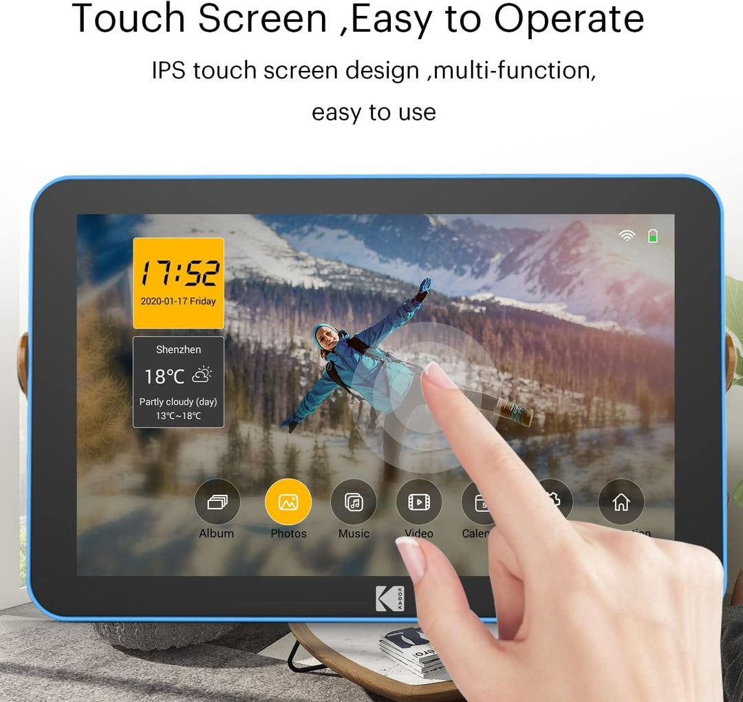 KODAK - Digitaler WLAN-Bilderrahmen 10 Blau, Blau