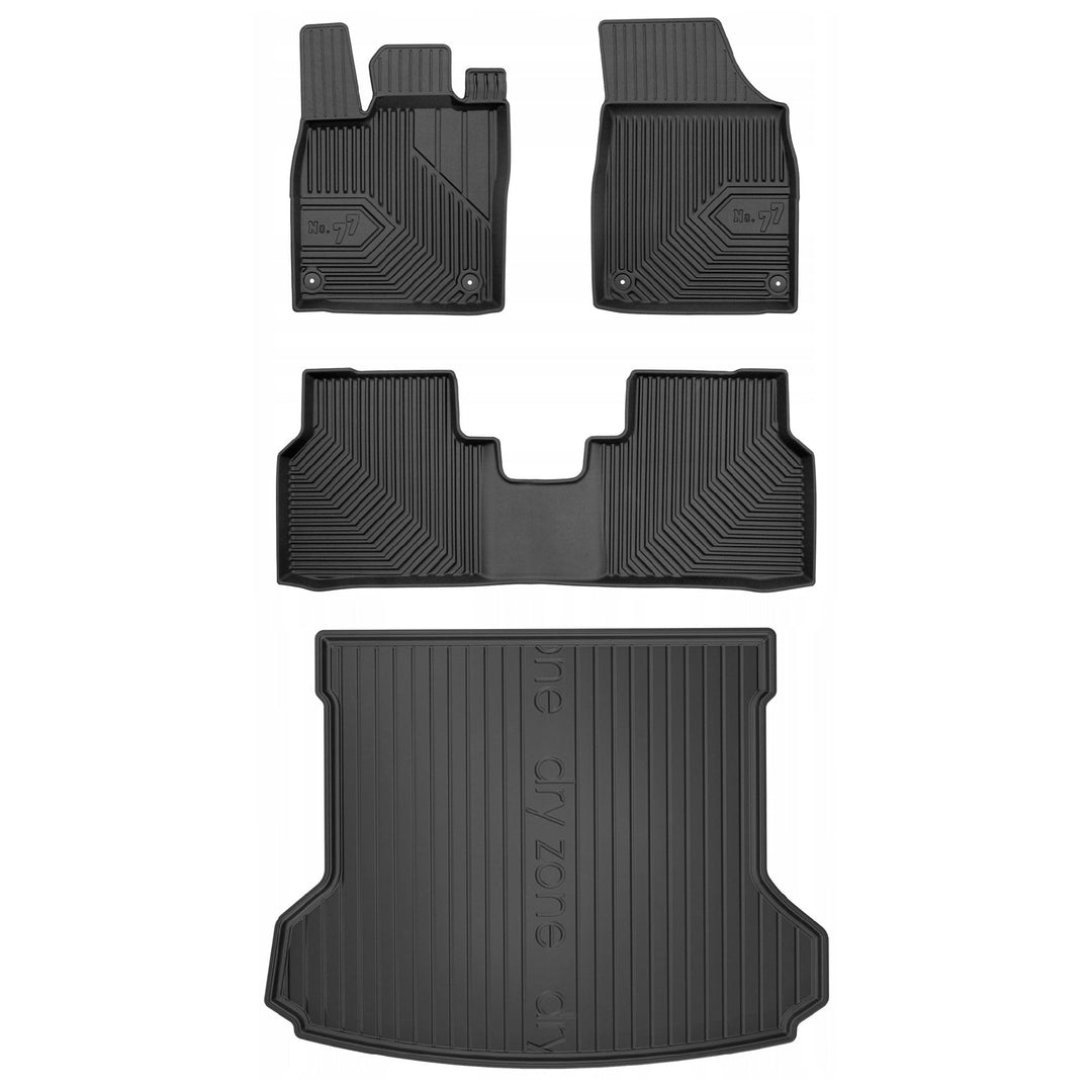 M MOTOS Satz Gummifussmatten und Kofferraummatten für Volkswagen ID.4 ab 2020 Verbessern Sie Ihren R