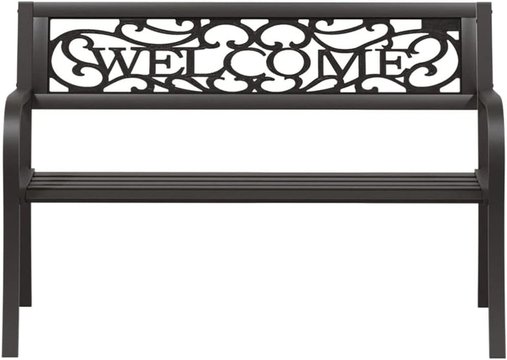 vidaXL Gartenbank Sitzbank Parkbank Gartenmöbel Bank Metallbank Balkonbank Terrassenbank Terrasse Ga