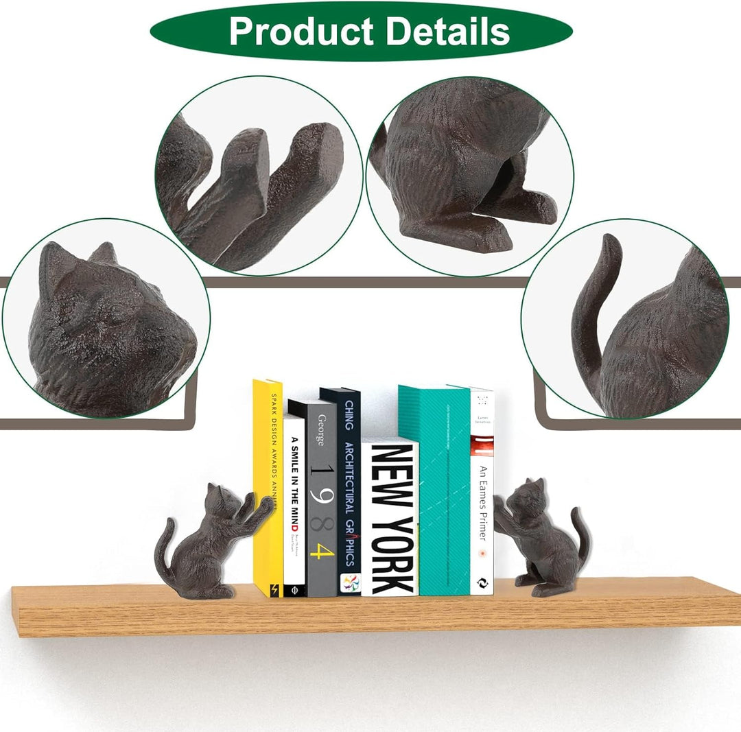 Dekorative Buchstützen, Einzigartige Gusseisen Katze Form Buch Enden, um Bücher Schwerlast zu Halten