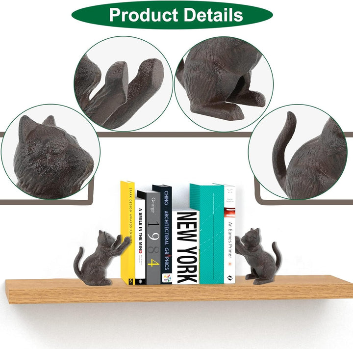 Dekorative Buchstützen, Einzigartige Gusseisen Katze Form Buch Enden, um Bücher Schwerlast zu Halten