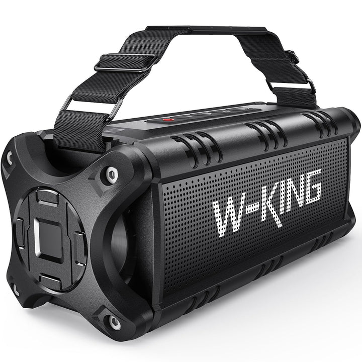 W-KING Bluetooth Lautsprecher, 90W Peak Outdoor Lautsprecher,50W RMS Subwoofer, IPX6 Wasserdicht, Tr