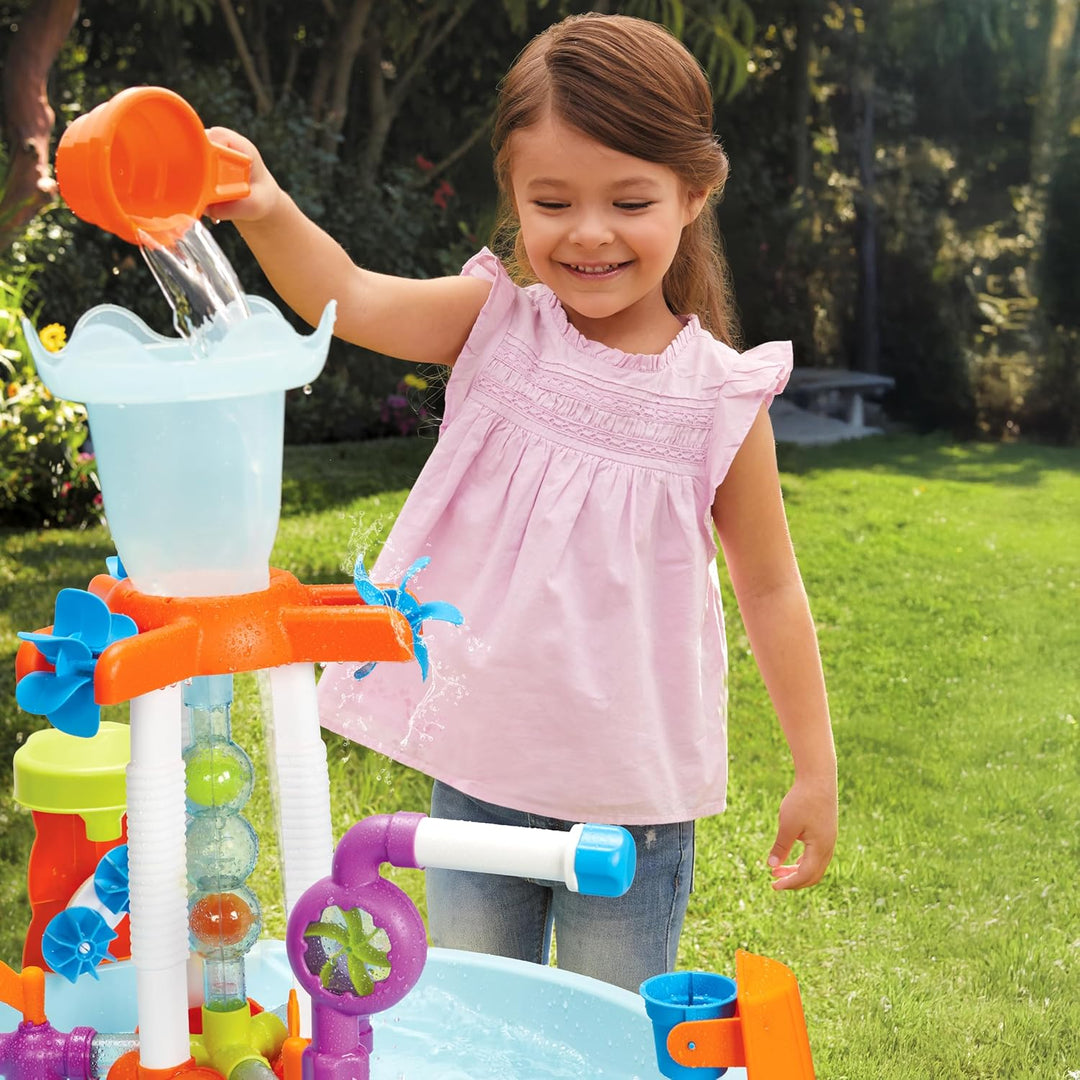 little tikes Fountain Factory Wassertisch, Outdoor-Spielzeug, sicher, tragbar, optimales sensorische