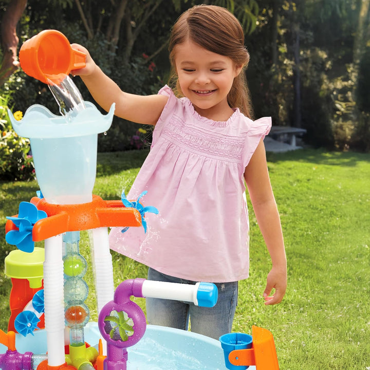 little tikes Fountain Factory Wassertisch, Outdoor-Spielzeug, sicher, tragbar, optimales sensorische