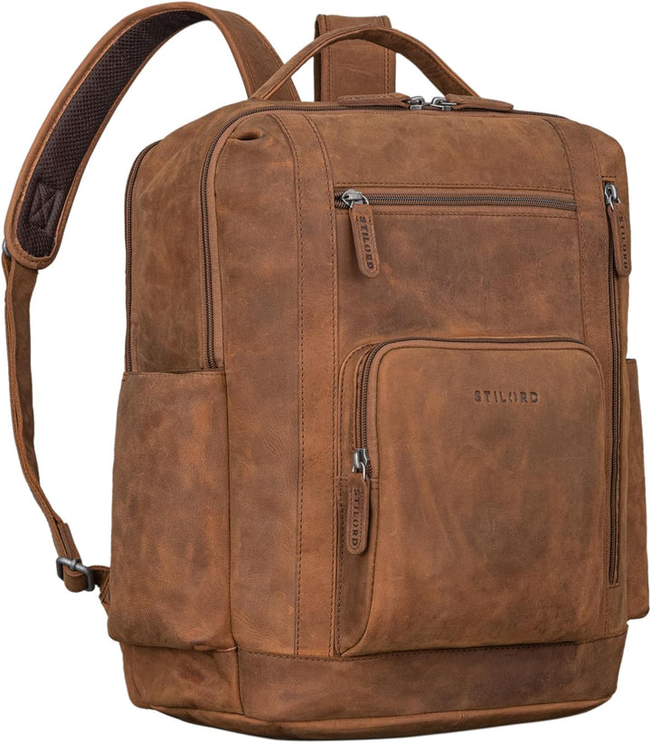 STILORD 'Archibald' Leder Business Rucksack Damen und Herren Laptop Rucksack 15,6 Zoll Arbeitstasche