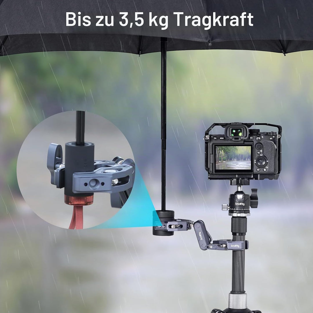 SMALLRIG Super Clamp mit doppelten krabbenförmigen Klemmen, doppelte Kameraklemme, Magic Arm Doppelk