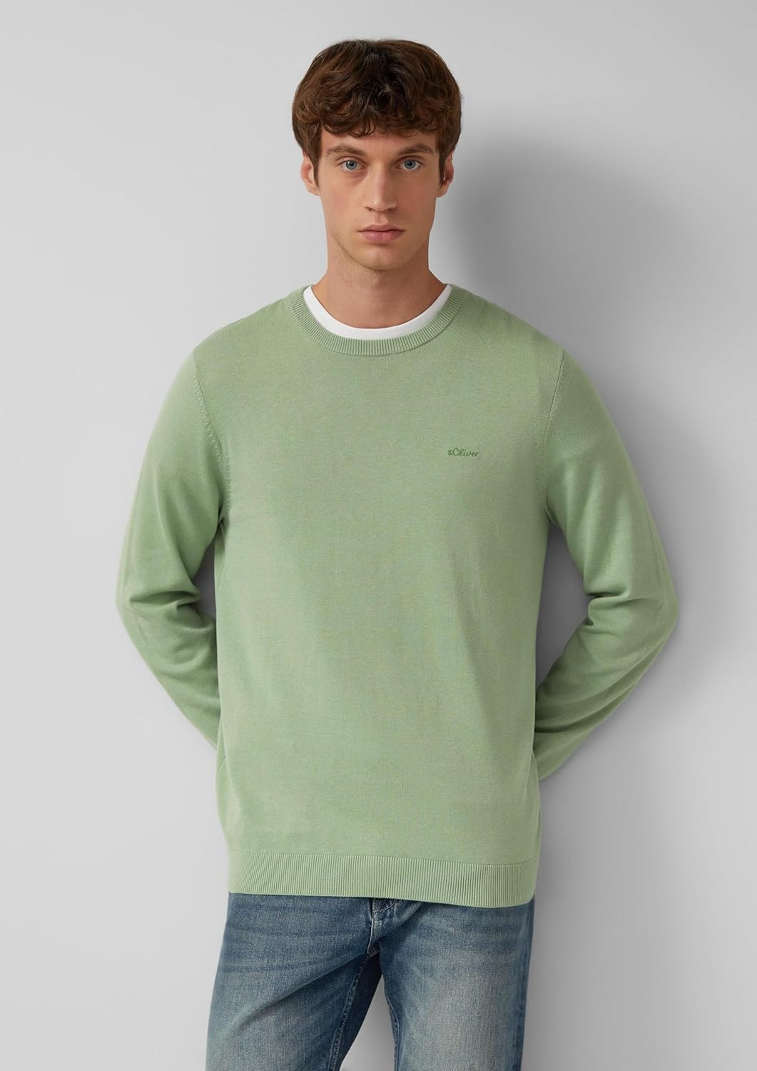 s.Oliver Herren 2143173 Pullover XXL Grün, XXL Grün