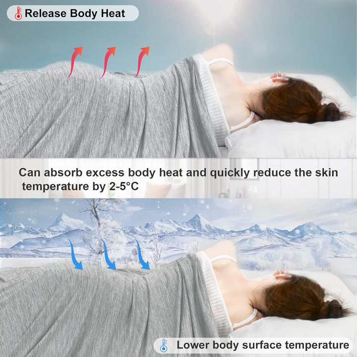 WOLTU Sommerdecke Selbstkühlende Decke Mikrofaser Arc-Chill, Kühldecke mit Q-Max>0.45, Kühl und Haut