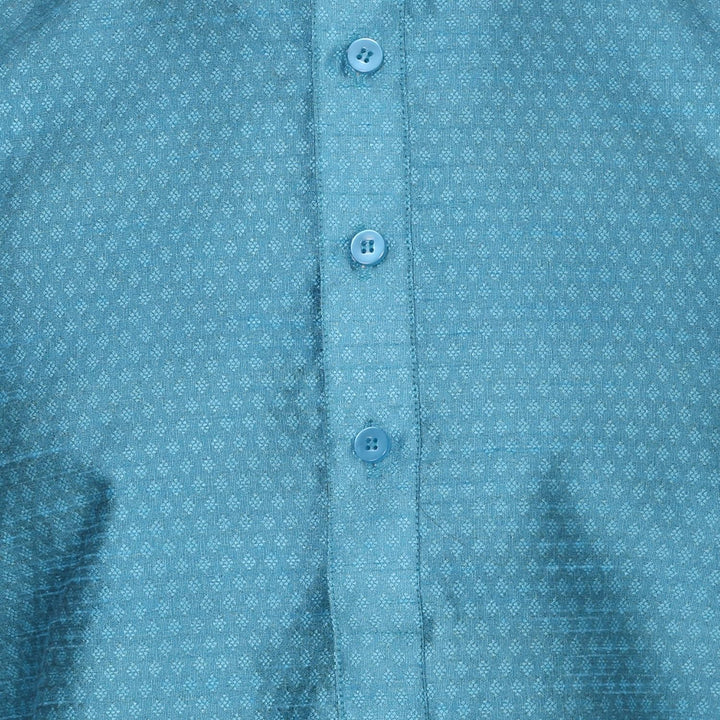 Royal Kurta Men's Silk Blend Self Design Kurta Churidar