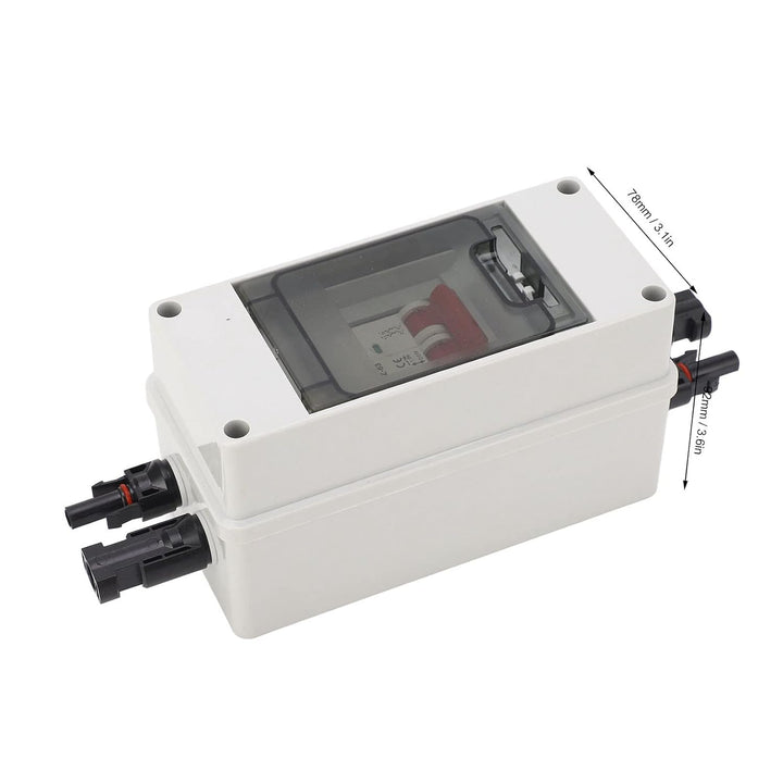 Solar-Trennschalter mit Leistungsschalter für Photovoltaik-Solaranlagen und Wohnmobile (40 A) 40a, 4