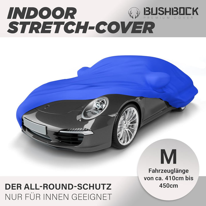 BUSHBOCK® Premium Autoabdeckung Indoor für Porsche o.ä. - Satin Schutzhülle Stoff - Abdeckplane Auto