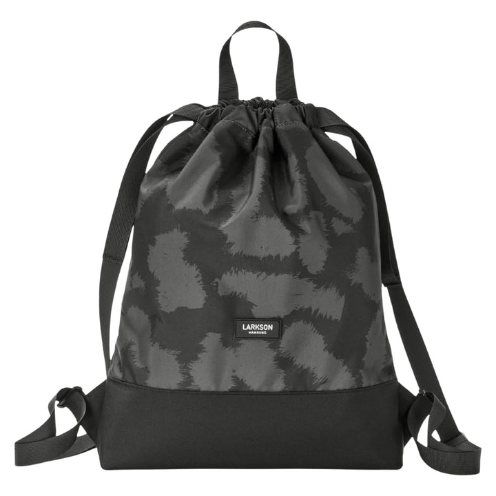 LARKSON Turnbeutel Damen &amp; Herren Grau Leo - No 7 - Rucksack Damen für Sport und Festival - Beutel R