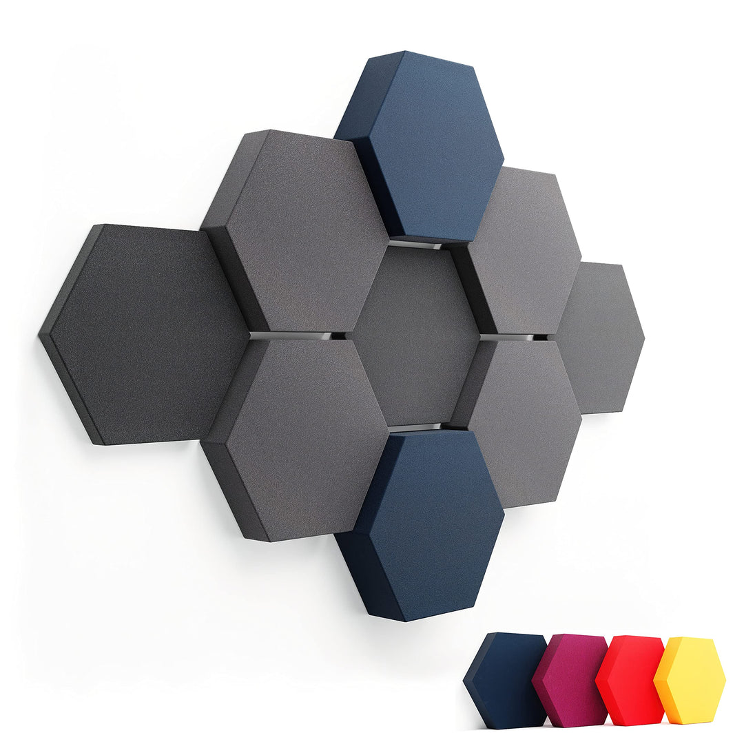 FENNEXT ® Velvet Schallabsorber Wand - Dekorative Hexagon Akustikpaneele für Gaming, YouTube Studio,