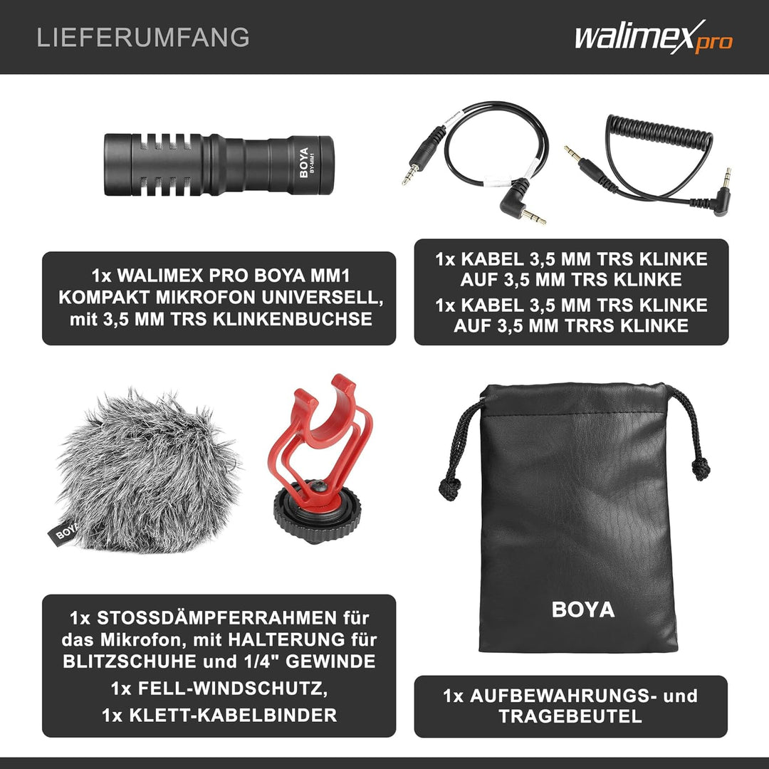 Walimex pro Boya MM1 Kompaktmikrofon universell