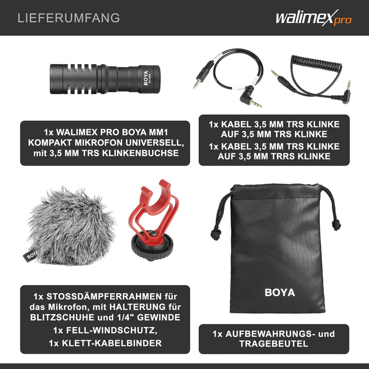 Walimex pro Boya MM1 Kompaktmikrofon universell
