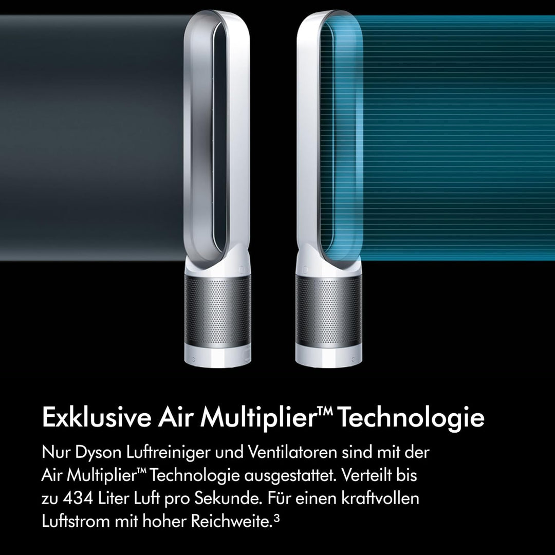 Dyson Pure Cool™ TP00 Luftreiniger-Ventilator, Kühlender Luftreiniger Weiss/Silber