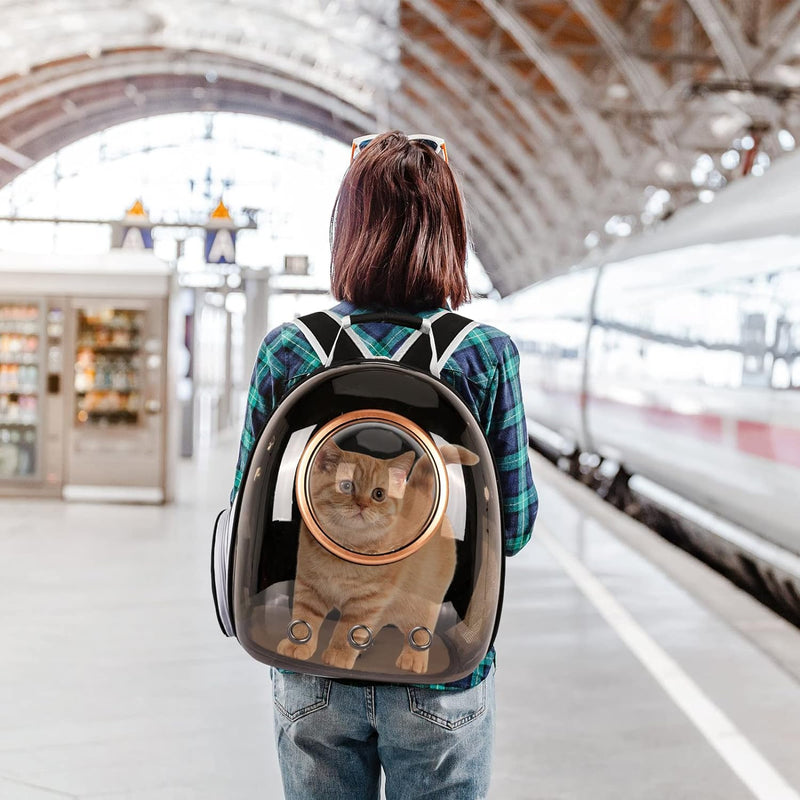 PETCUTE Haustier Rucksack Raumkapsel,Atmungsaktive Wärme Proof,Katzen Rucksack Träger mit Sicherheit