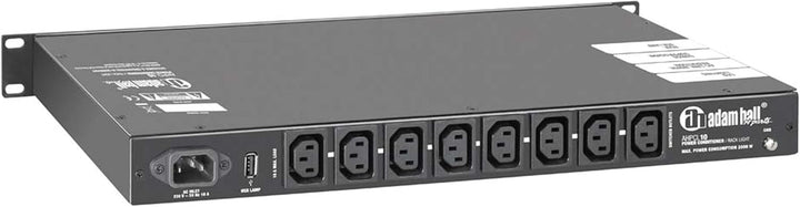 Adam Hall 19" Parts PCL 10 - Power Conditioner mit Rack-Beleuchtung, Schwarz