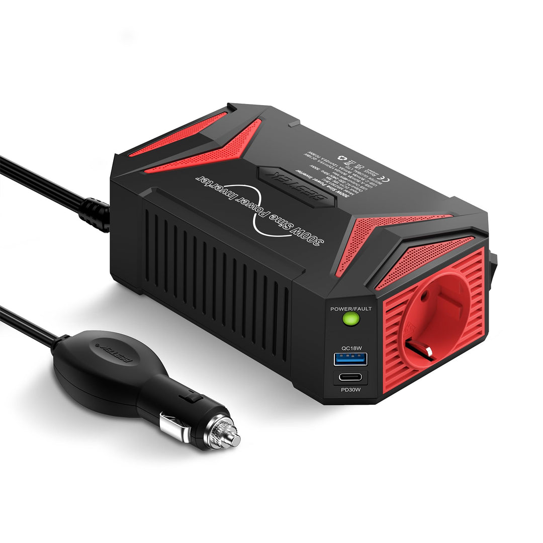 Reiner Sinus wechselrichter 12v auf 230v/BESTEK 300W stromwandler 12 auf 230/steckdose Auto Adapter/