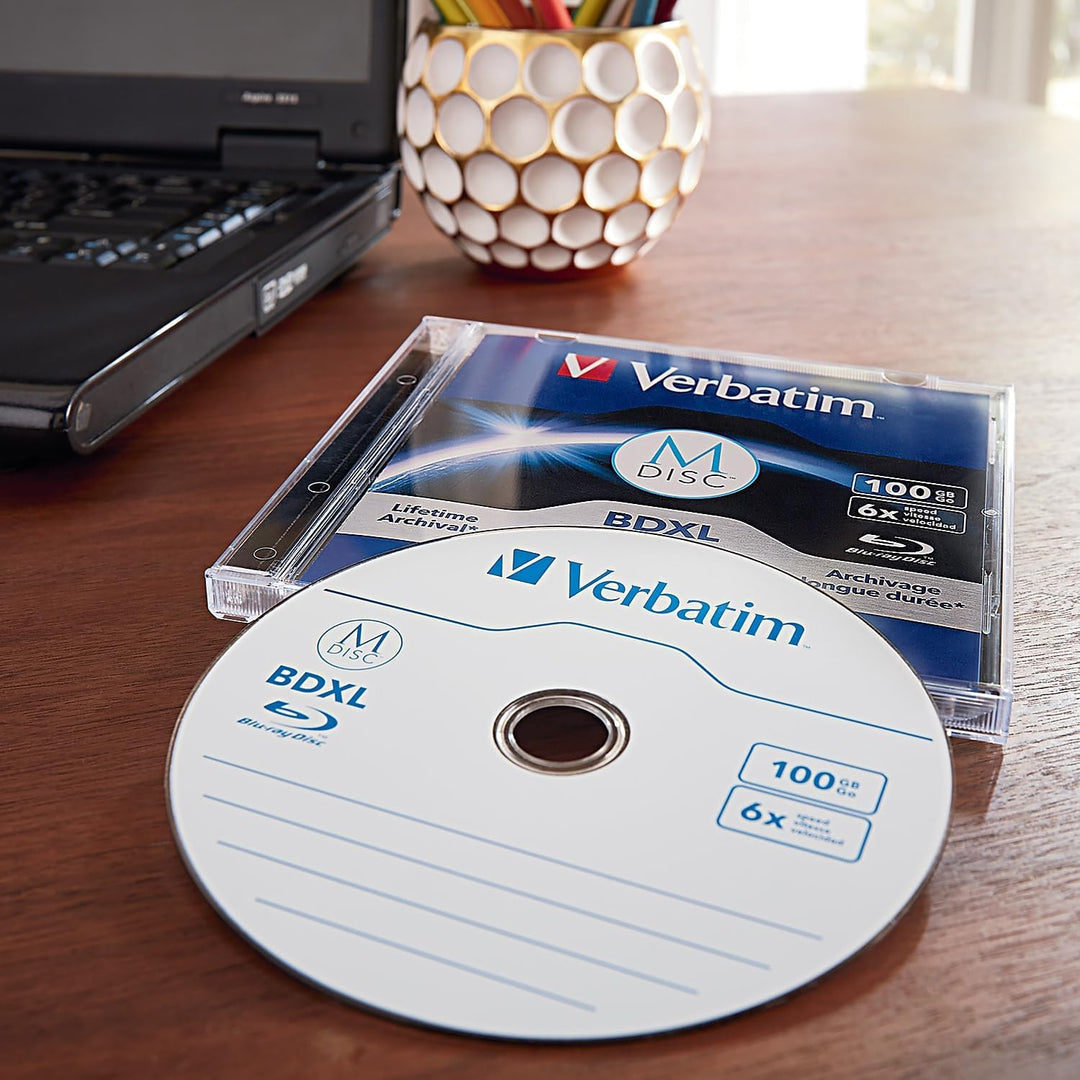 Verbatim 98912 M-DISC BD-R XL 100GB/1-4x, 1 Disc im Jewelcase 1-Disc Jewel Case BDXL 100 GB, 1-Disc
